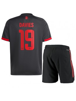 Bayern Munich Alphonso Davies #19 Ausweichtrikot für Kinder 2022-23 Kurzarm (+ Kurze Hosen)